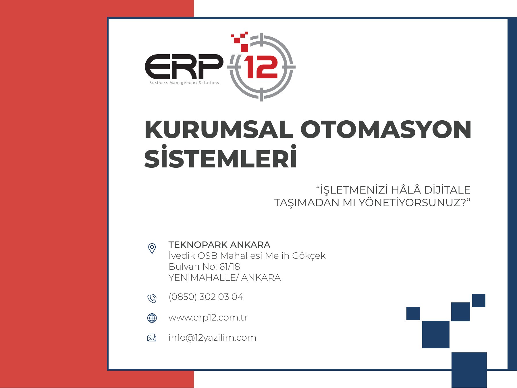 ERP12 kurumsal iş yazılımları katalog kapağı